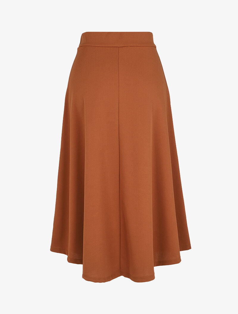 Jupe cloche longue - Camel - 2