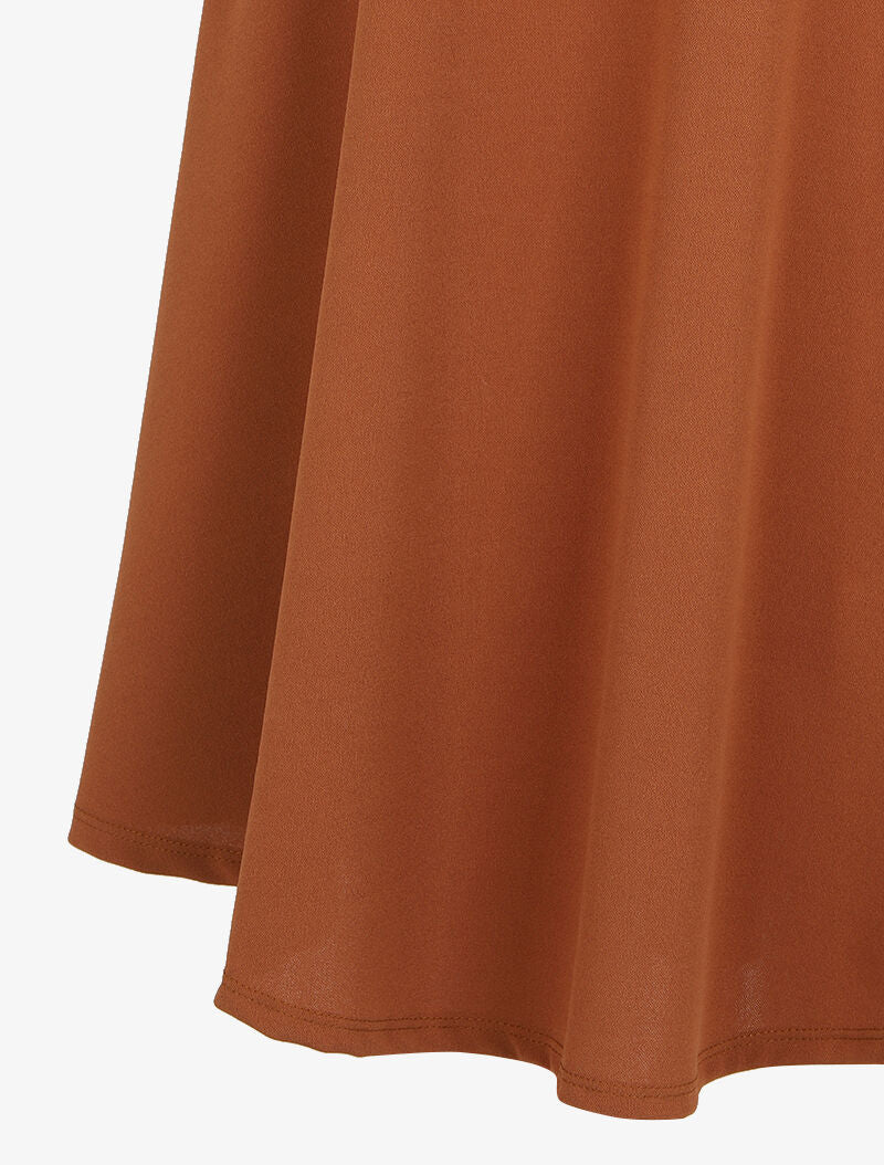 Jupe cloche longue - Camel - 3