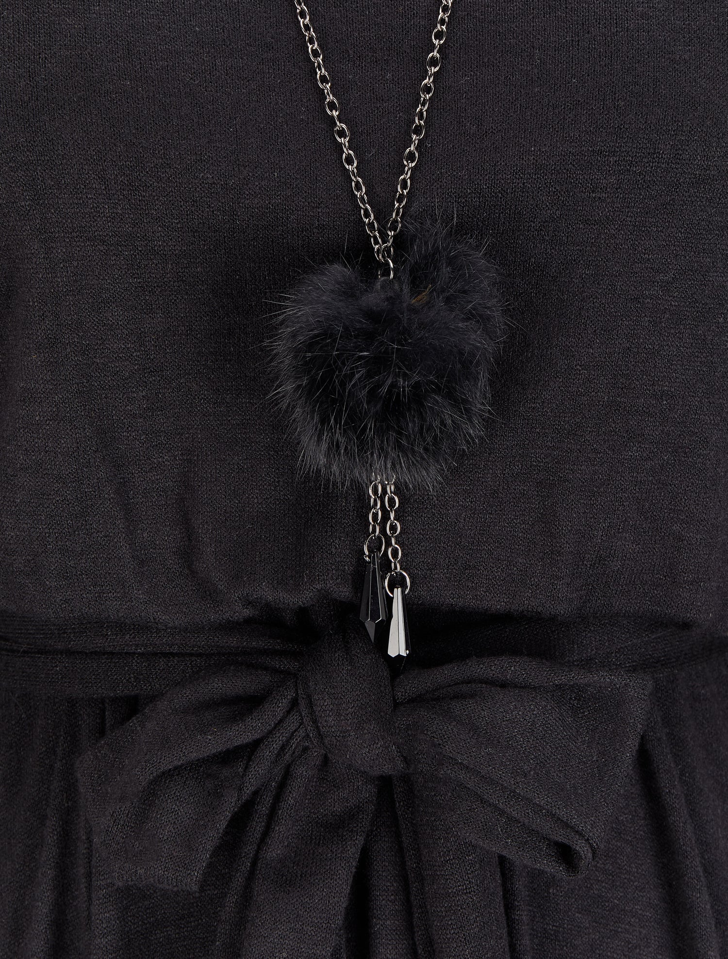 Robe pull coupe patineuse à manches dolman - Noir - 3