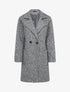 Manteau croisé effet laine bouclée - Gris foncé - 1