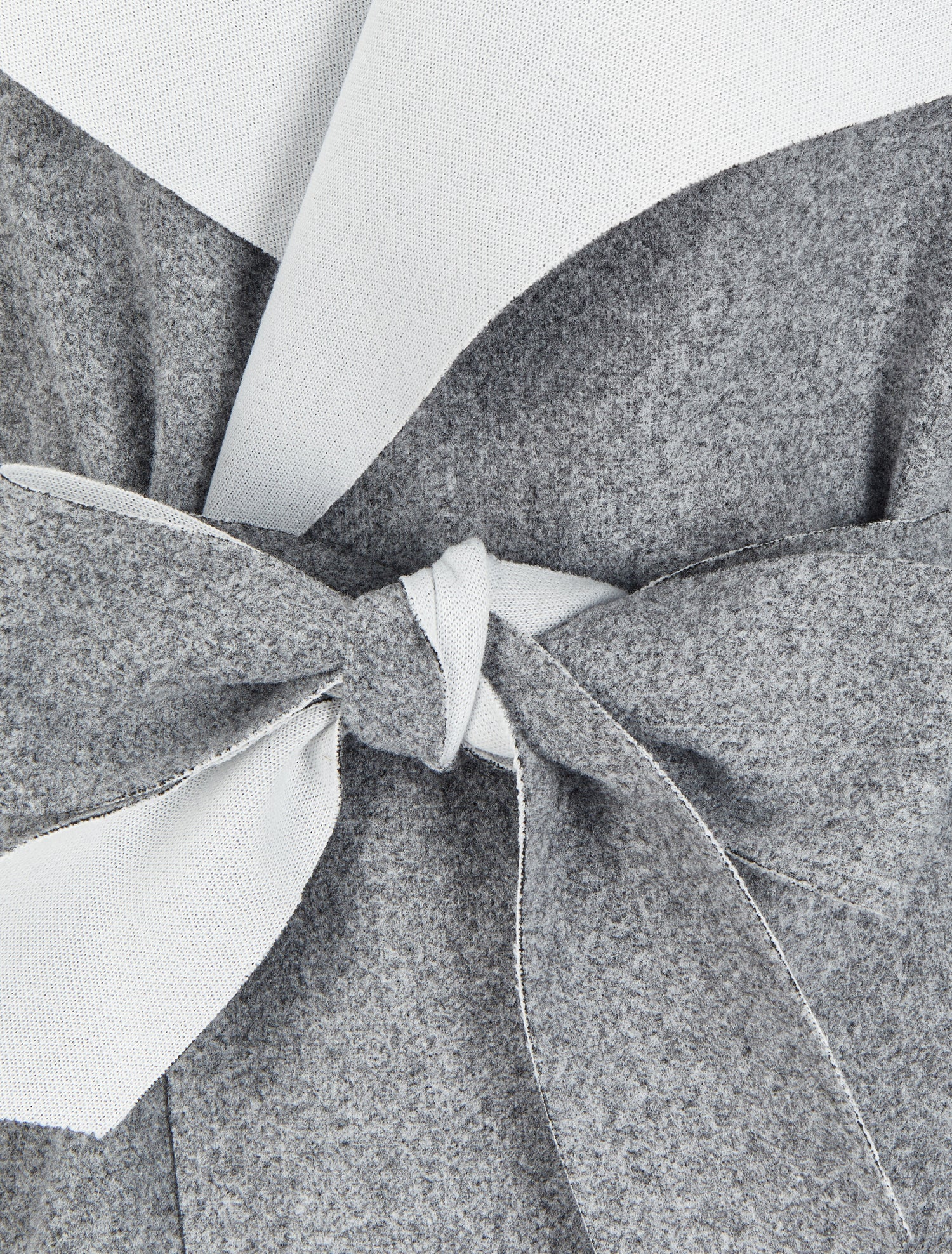 Manteau mi-long à col châle - Gris chiné - 3
