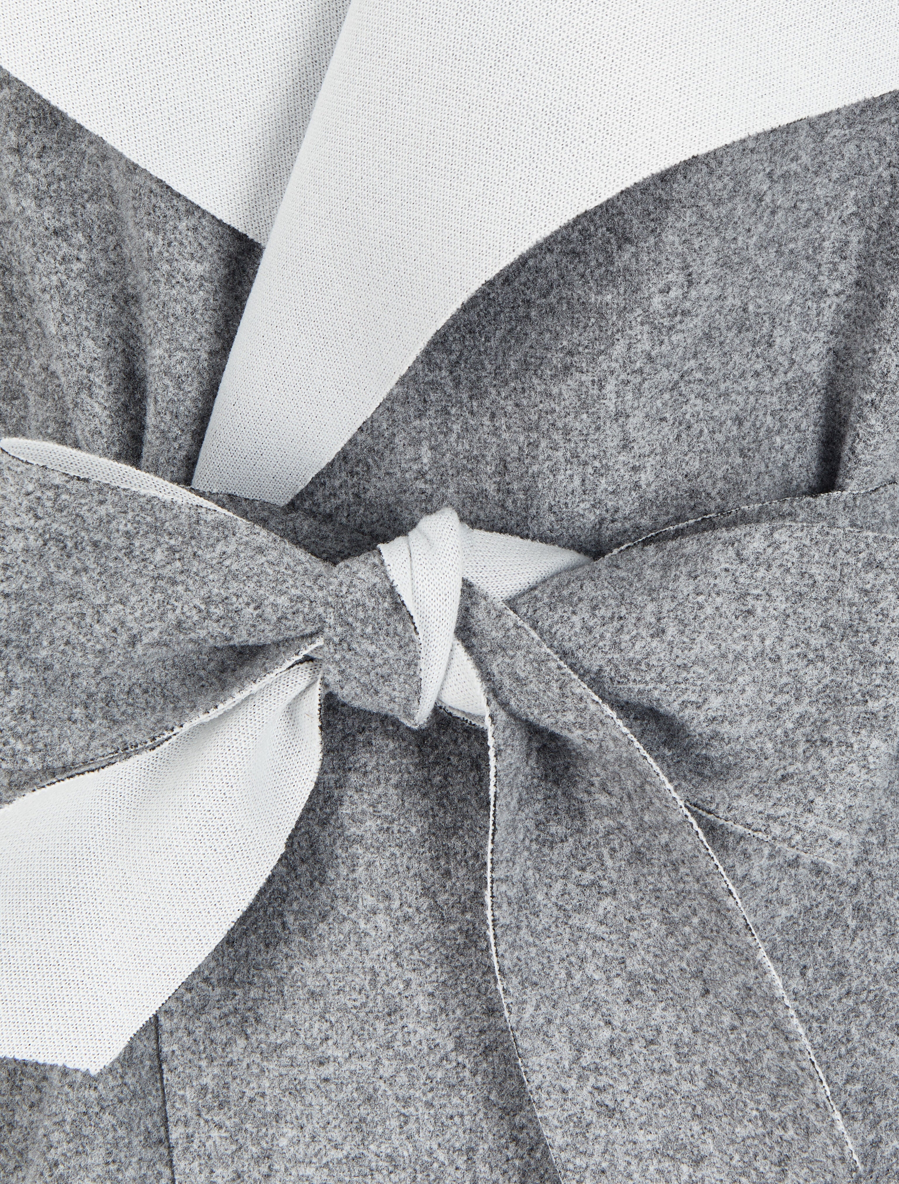 Manteau mi-long à col châle - Gris chiné - 3