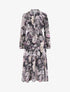 Robe patineuse à imprimé pivoines - Gris - 1