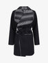 Manteau à col châle imprimé aztèques - Noir - 1