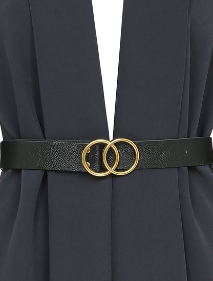 Veste longue à bords fendus - Bleu marine - 3