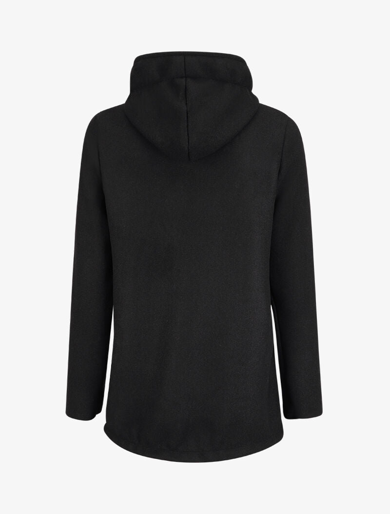 Duffle coat court avec capuche - Noir - 2