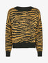 Pull court à imprimé zèbre - Camel - 1