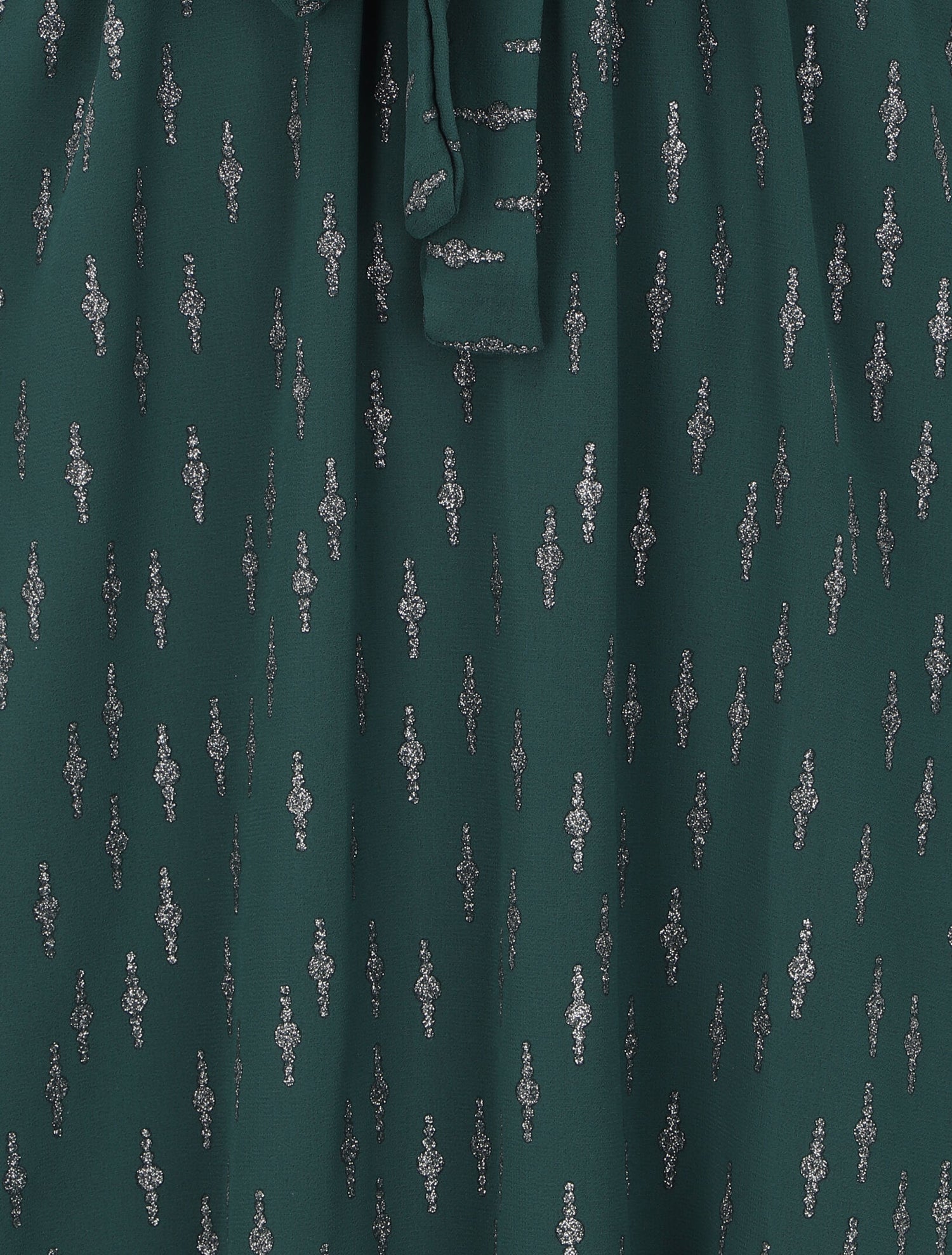 Robe patineuse volantée à motifs irisés - Vert sapin - 3