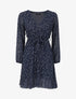 Robe patineuse volantée à motifs irisés - Marine - 4