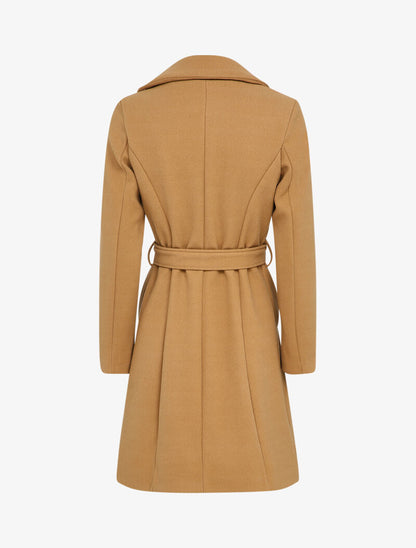 Manteau mi-long ceinturé - Camel - 2
