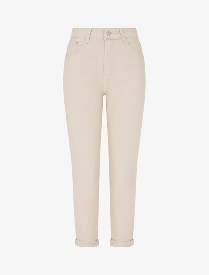 Jean mom taille haute - Beige - 1