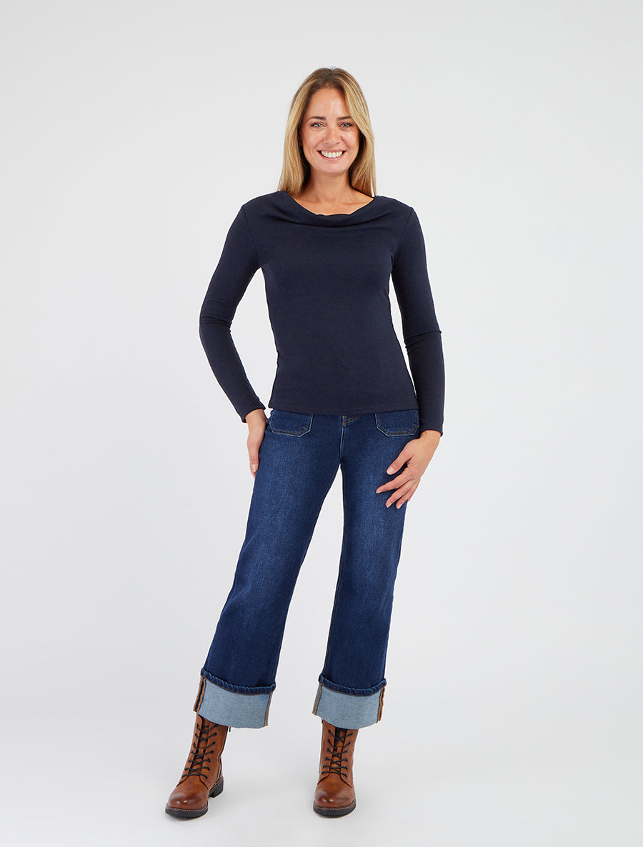 Jean à 4 poches coupe droite - Bleu - 8