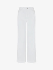 Jean stretch droit à taille haute - Blanc - 1