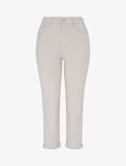 Jean à ourlet coupe droite - Beige - 1