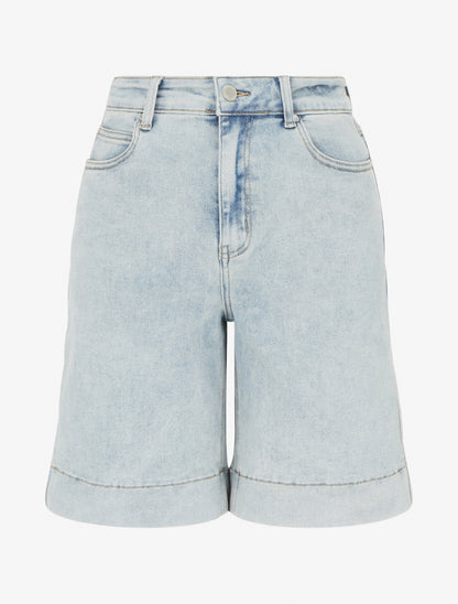 Bermuda droit en jean - Bleu - 1