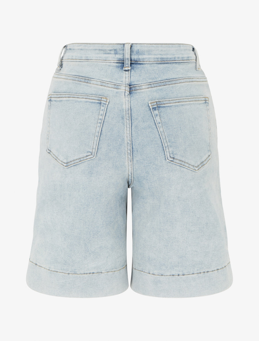 Bermuda droit en jean - Bleu - 2