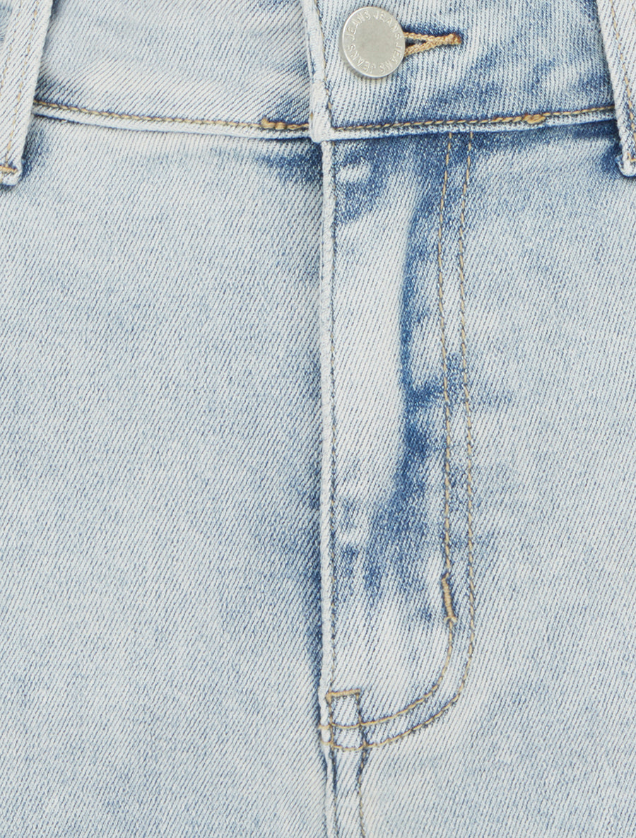 Bermuda droit en jean - Bleu - 3