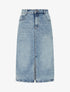 Jupe en jean délavée - Bleu - 1