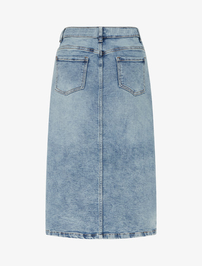 Jupe en jean délavée - Bleu - 2
