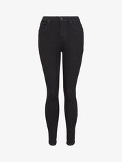 Jean taille haute coupe skinny - Noir - 1