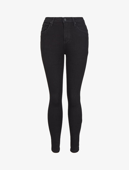 Jean taille haute coupe skinny - Noir - 1