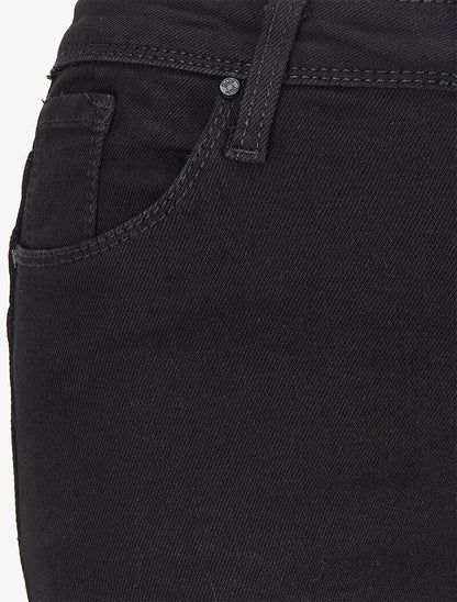 Jean taille haute coupe skinny - Noir - 3