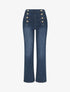Jean à fermeture boutonnée coupe droite - Bleu - 4
