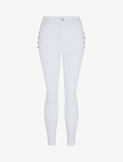 Jean à fermeture boutonnée coupe skinny - Blanc - 4