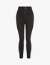 Jean skinny taille haute boutonnée - Noir - 1