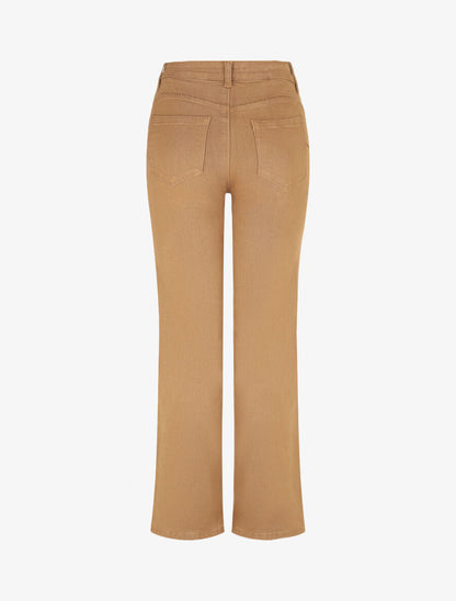 Jean push-up uni - Camel - 2