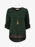 Pull fin à rayures - Vert sapin - 5