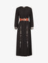 Robe longue à pans imprimé baroque - Noir - 1