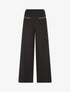 Pantalon droit à poches brodées - Noir - 1