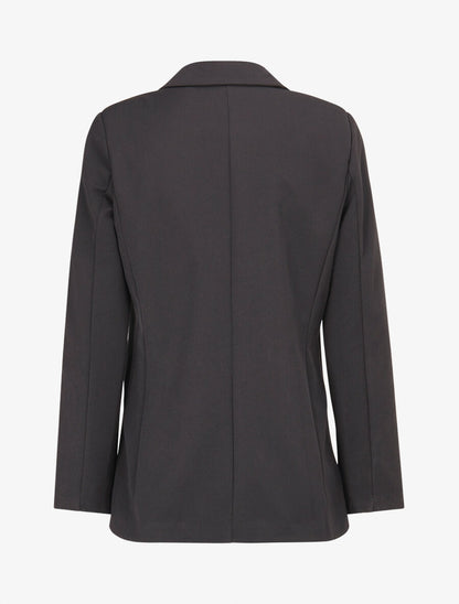 Veste basique cintrée à 1 bouton - Anthracite - 2