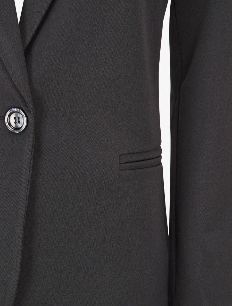 Veste basique cintrée à 1 bouton - Anthracite - 3