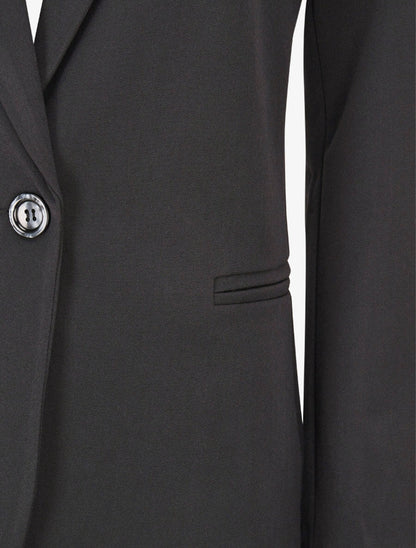 Veste basique cintrée à 1 bouton - Anthracite - 3