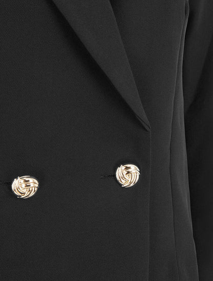 Veste courte unie - Noir - 3