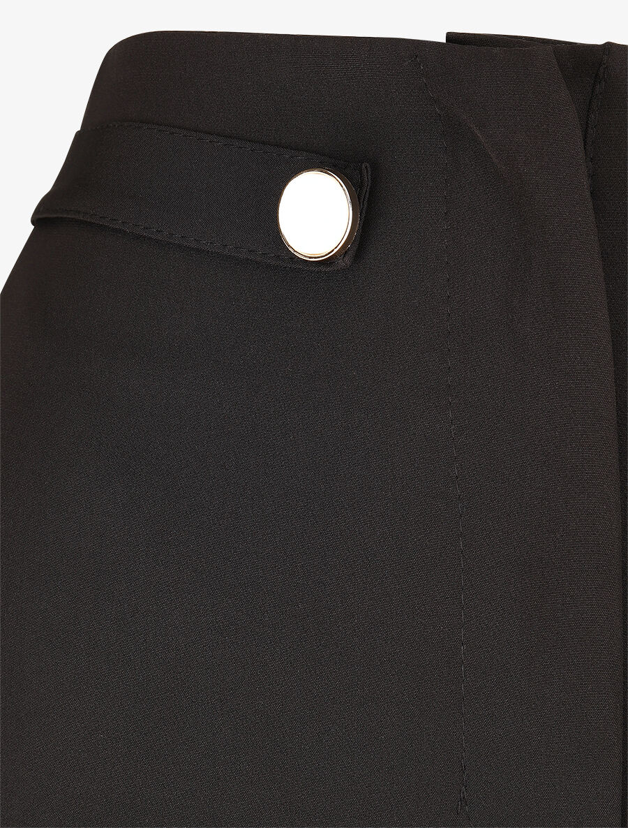 Pantalon uni et elastiqué - Noir - 3