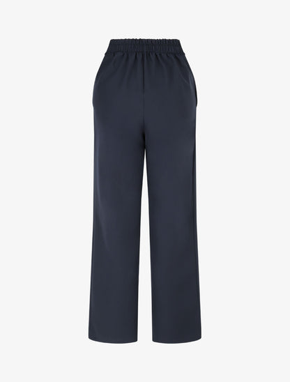 Pantalon uni et elastiqué - Marine - 2