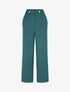 Pantalon uni et elastiqué - Vert sapin - 1