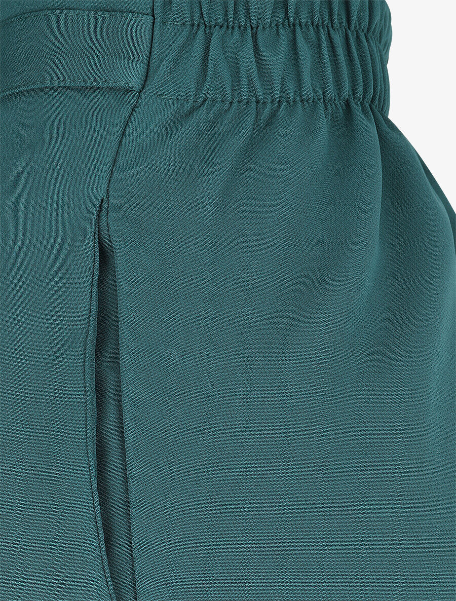 Pantalon uni et elastiqué - Vert sapin - 3