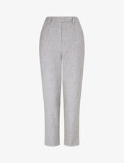 Pantalon droit chiné - Gris - 1