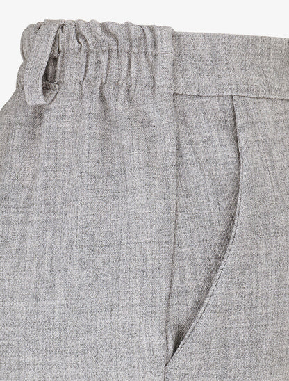 Pantalon droit chiné - Gris - 3