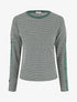 Pull fin à boutons décoratifs aux manches - Vert sapin - 1