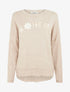 Pull fin à flocage bohème - Beige - 1