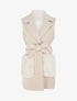 Veste à empiècement fourrure synthétique effet fausses poches - Beige - 1