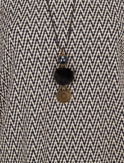 Pull à rayures irisées - Marine - 3