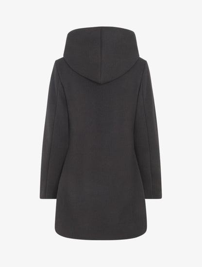 Manteau zippé à capuche - Noir - 2