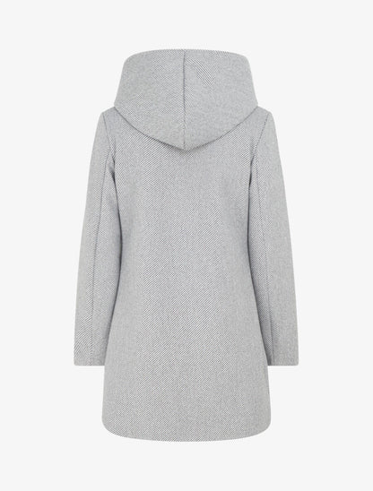Manteau zippé à capuche - Gris/noir - 2