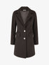 Manteau texturé à boutons décoratifs dorés - Noir - 1